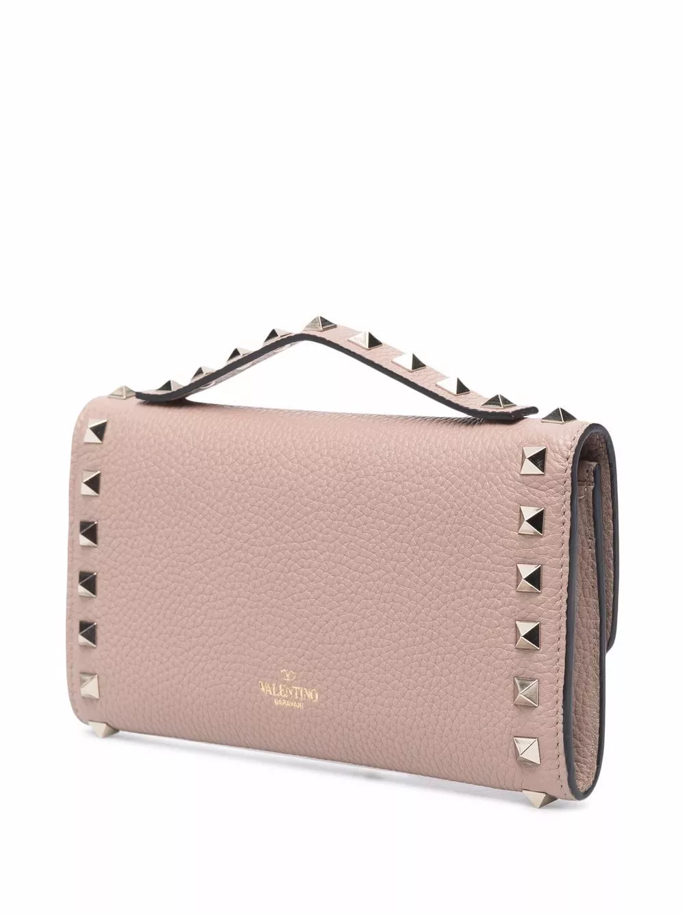 Cheap Valentino Garavani Rockstud leather wallet-on-chain WOMEN 0113