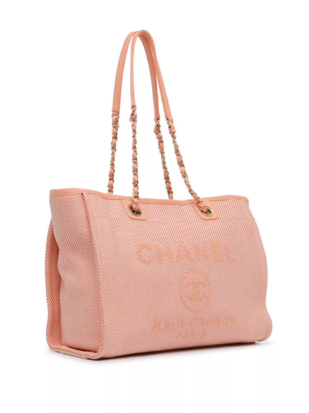 Cheap CHANEL Pre-Owned 2020 Small Canvas Deauville tote bag WOMEN 0120